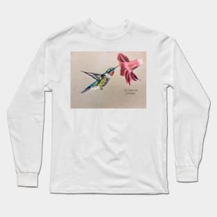 Ruby Throated Hummingbird Long Sleeve T-Shirt